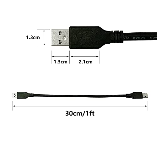 Къс кабел USB-USB Kallaudo с дължина 1 метър кабел за зареждане и пренос на данни USB 3.0 Тип A от един мъж към