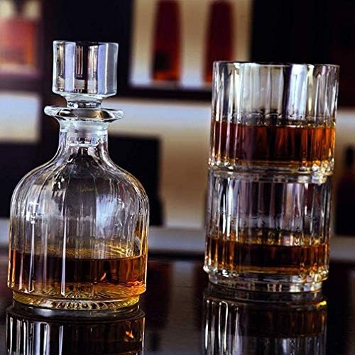 алкохол-гарафа Набор от графинов за уиски за алкохол Бърбън или Вино, включва в себе си 2 чаши за уиски за алкохол,
