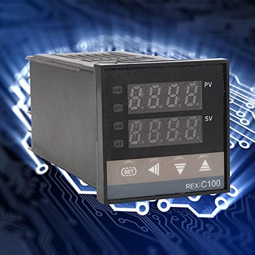 Комплект PID-регулатор на температурата Hapivida, AC100-240V 40A Твердотельное Реле K Тип Термодвойка Сензор REX-C100