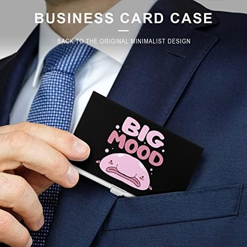 Кутии за визитки Big Mood Pink Blobfish, мулти-държач за карти, портфейл, джоб за лична карта, кредитна карта, калъф-переноска