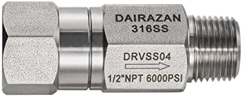Вграден сферичен клапан DAIRAZAN - едностранно от неръждаема стомана 316 (SS316, 1/2 NPT MxF)