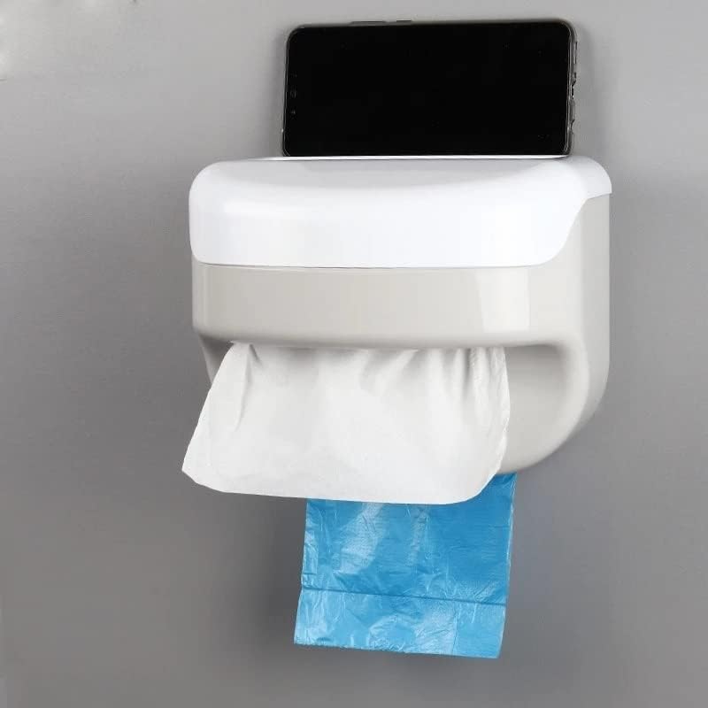 Удобен мултифункционален държач за тоалетна хартия RENSLAT, водоустойчив, без перфорация, Държач за Хартиени