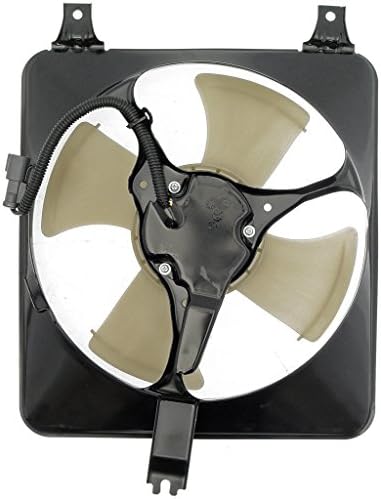 Вентилатор на кондензатора Dorman 620-201 A/C в събирането, Съвместими с някои модели на Acura / Honda, Черен