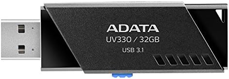 Прибиращ флаш памет ADATA UV330 USB 3.1 без капачки 32 GB, Черен - (AUV330-32G-RBK)
