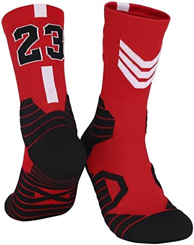OPALOS 6 Опаковки чорапи за момчета, баскетболни, футболни, Маршируване, ски, спорт, за спорт на открито, дебели чорапи с най-високо голенищем, за многократна употреба (JD
