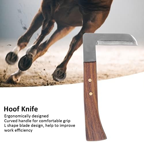 Нож за подрязване на копита Pegau, високоефективен инструмент за подрязване на копита, с дръжка във ферма за коне