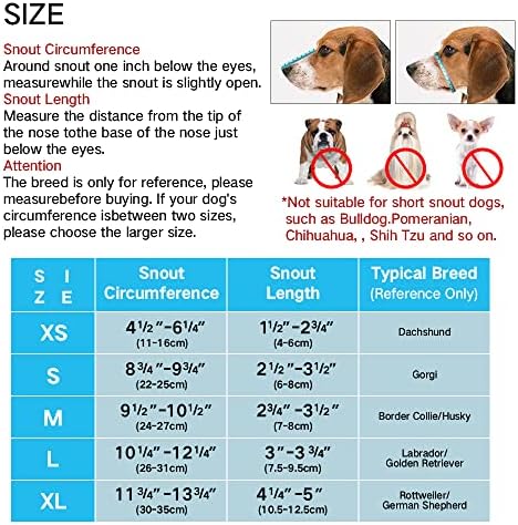 Намордник за кучета Miavers, Намордници с мека мрежа за малки, Средни, Големи и X-Large кучета, Намордник, с регулируеми джапанки, което предотвратява лай, ухапвания и случ?