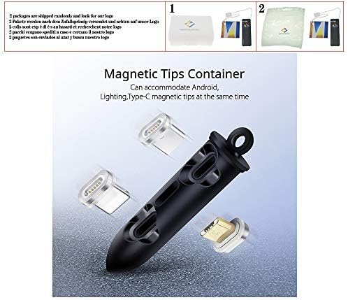 Магнитен Кабел с Щепсел Кутия За Съхранение за Носене, За Събиране на Данни Тип C USB Micro C, 8-Пинов Притежателя Накрайници