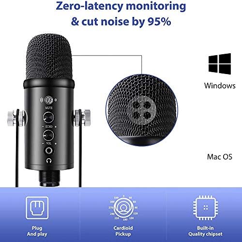 XDCHLK USB Компютърен Микрофон Professionnel Microfono PC за PC Пеене Среща Студийная Запис