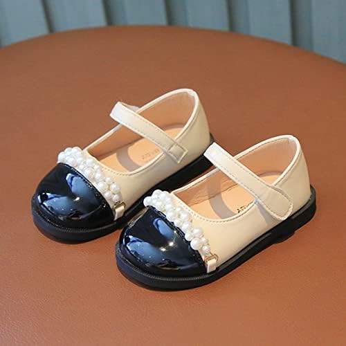 Qvkarw/ Ежедневни обувки за бебета и момичета; Модни есенни модела обувки с дебела подметка с кръгла пръсти и се деформира; Непромокаеми обувки за деца (кафяв, 6-7 години