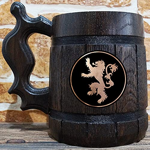 Една Чаша House Lannister, Дървени Една Чаша Подарък за Ghica, Персонални Една Чаша, Чаша, Индивидуален подарък