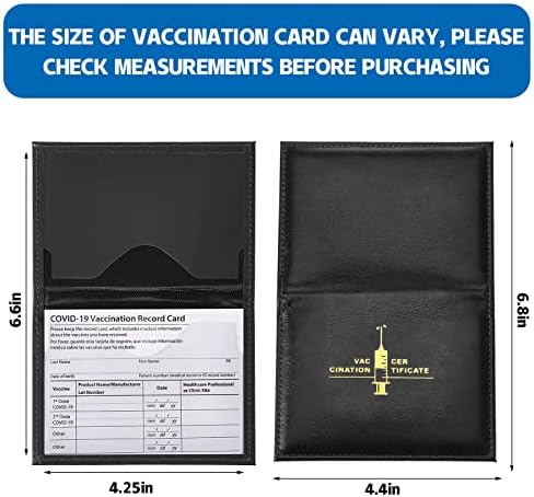 Комплект от 3 теми, Държач за вакцинных карти, защитен калъф за съхранение, Ваксинирани картички от изкуствена
