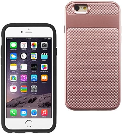 Безжична калъф Reiko за iPhone Plus 6S /6 Plus 5,5 Hybrid Solid Armor Bumper Case - Розово злато