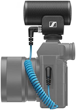 Компактен суперкардиоидный микрофон на камера Sennheiser MKE 200 с вградена защита от вятър в комплект с бумполом
