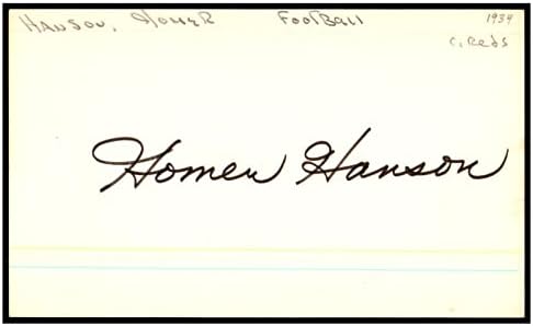 Картичка с автограф на Омир Хэнсона 3x5 Чикаго Кардиналс С автограф от 1989 година на раждане 87523 - Издълбани
