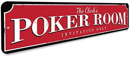 Регистрирай Покер зала, Табелка с Име, Знак Само с покана, Алуминиев Декор на Пещерата за любителите на игри с Карти