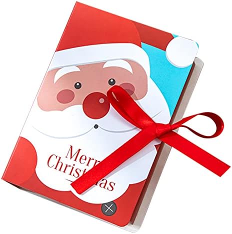 HHmei 4шт Книгата Форма на Весела Коледа Кутии с шоколадови Бонбони Чанти Коледа Дядо Коледа Подарък Кутия за Бижута Вечерни