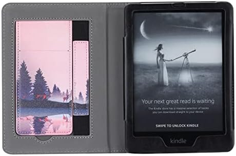Калъф EMOITOO подходящ за 6-инчов Kindle Paperwhite (10-то поколение, издаден през 2018 година), на лек калъф-поставка от изкуствена