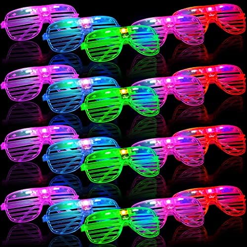 OLUPP 84 бр. Светодиодни Очила, 5 цвята, стоки за партита на 4 юли, Led Слънчеви очила за Партита, Светещи Очила, Сувенири