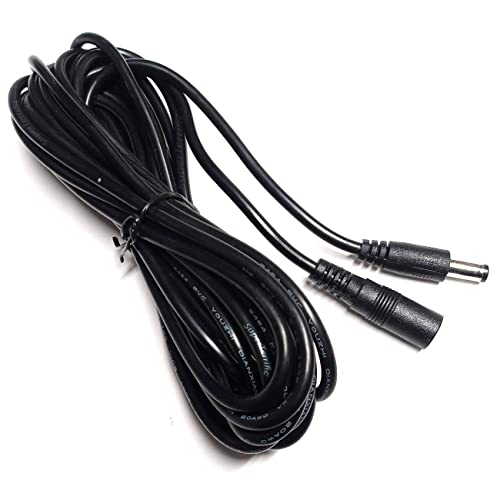 SuperTerrific 2-Pack удлинительный кабел dc дължина 5 m/16 фута, мъжки /женски кабел-адаптер за система за видеонаблюдение