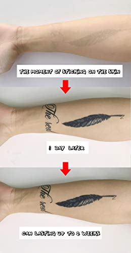 Полупостоянные Реалистична Татуировка Риби, 6 Листа Растителни Мастила, Безкрайни Етикети с Татуировки на