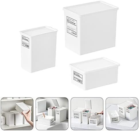 Alipis 2 бр. Държач за прах за пране пластмасова кутия за съхранение на пластмасови кутии с капаци контейнер за прах за