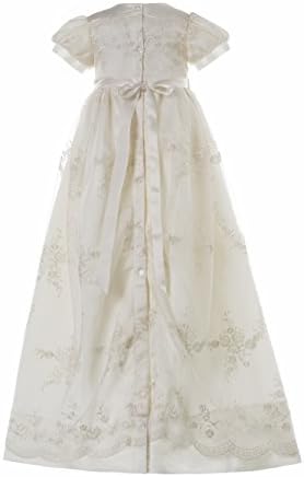 Елегантна рокля с бродерия, за Кръщенета, за новородени момичета с превръзка на главата, 0-15 м