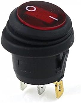 BHOLSA 1 бр. KCD1 Кръгла водоустойчив Вкл-Изкл 3Pin лампата през Цялата кулисный премина 10 (6) 250VAC 125 В led лампа с плосък колан (цвят: зелен, размер: 12)