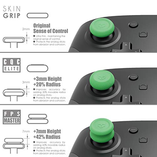 Skull & Co. Skin, CQC и FPS, Определени за улавяне на палеца, Покриване на Аналогов джойстик за контролера на Nintendo Switch Pro и контролер PS5 / PS4 / Slim /Pro - Черен, 3 двойки (6 бр.)