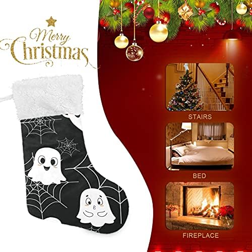 Коледни Чорапи ALAZA, Хелоуин, Паяк с Призраци, Класически Персонализирани Големи Чулочные Украса за Семейни Тържества,