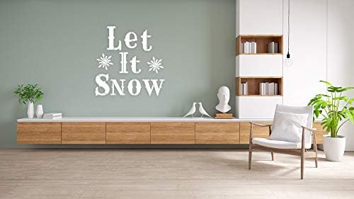 Нека вали сняг, Азбука, Голяма Буква, Зимна Коледна Шаблони за рисуване върху дърво, над платното, Стени, Пола, Тъкани