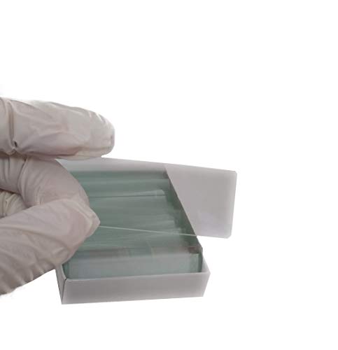 Прозрачни предметни стъкла за микроскоп [Опаковка от 144 теми] 3 x1, Предварително очистени Просто прозрачно стъкло с шлифовани ръбове - отлично светлинна пропускливо