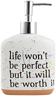 Enesco Нас име Опаковка за сапун с пръски Кал Life Won ' t Be Perfect, 12 Унции, Многоцветен