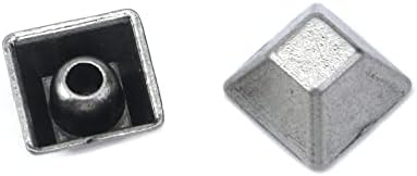 Полуметаллические 20pcs 10 мм, Метални Пирамидални Шипове Квадратни Пънк-Тръни и Нитове за проект САМ Leather Занаятите