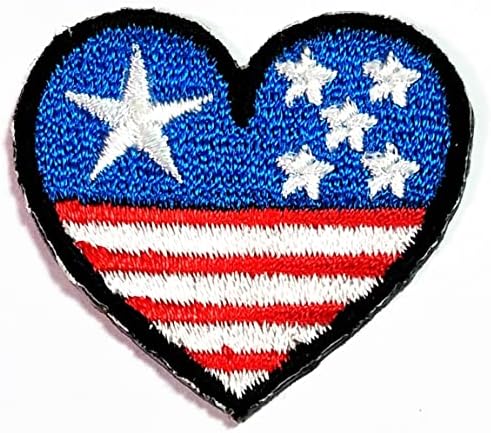 Kleenplus 3 бр.. Мини-Нашивка във формата на Сърце САЩ, АЗ обичам САЩ, Мультяшная Желязна Нашивка, Бродирана