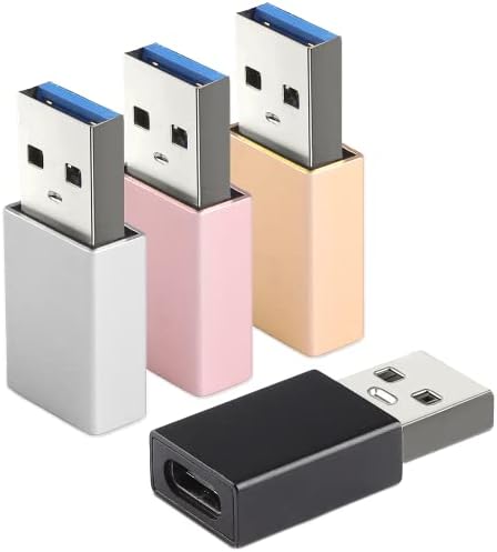 Адаптер VAKS USB C-USB [4 опаковки], адаптер USB-A за свързване към USB-C е съвместим с iPhone 11 12 13 Pro max Samsung Galaxy