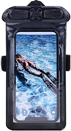 Калъф за телефон Vaxson Черно, Съвместим с водоустойчив калъф dtac Phone M1 Dry Bag [Без защитно фолио за екрана]