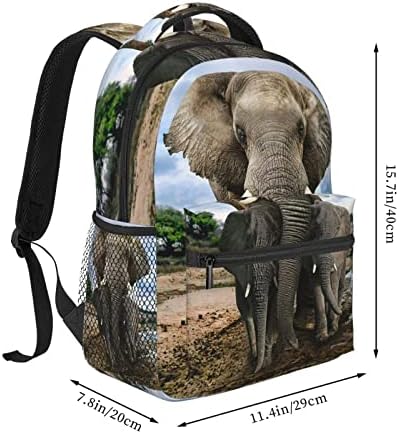 Раница OGNOT с Африкански Диви Животни, Раница със Слон За училище, Голям Раница За Пътуване, Лека, Училищна Чанта, Раница