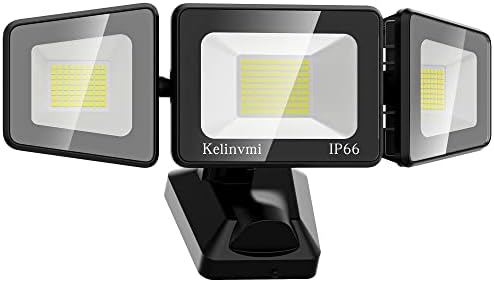 kelinvmi Led прожектори външни 120 W, 12000лм, led лампа за сигурност, Студено-бяла светлина с висока яркост 6500К с IP66, Външни прожектори за двор, градина, на игралната площадка (65