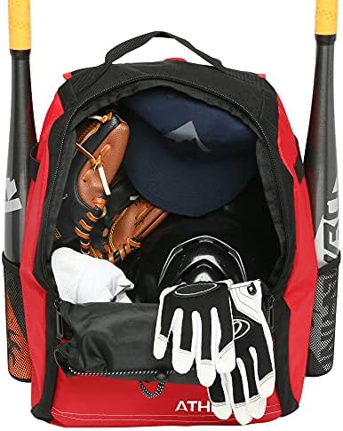 Младежки бейзболна чанта Athletico - Раница с бухалка за бейзбол, тенис топка и софтбольного съоръжения | Побира Прилеп,