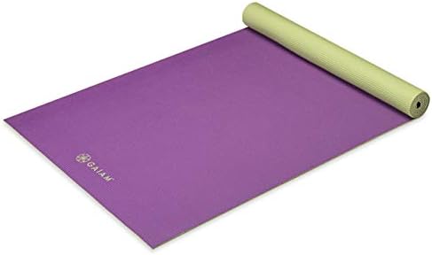 Обикновен килимче за йога Gaiam, Нескользящий подложка за упражнения и фитнес за всички видове йога, пилатес и