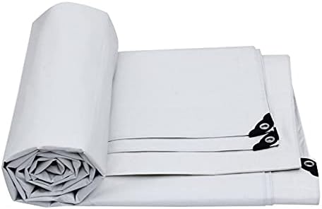 Брезентовое покриване на Покриви Беседки Пластмасова тъкан Бяла бреза с люверсами Сверхпрочный Водоустойчив (Размер: