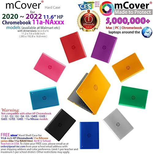 Калъф mCover е Съвместим само с лаптопи HP Chromebook 11a-NAxxxx с диагонал 11,6 инча 2020 ~ 2022 година на издаване (не е подходящ и за други модели на HP) - розов