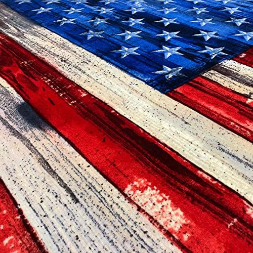 Плажна кърпа Beachland с флага на сащ 54 x 68 см от памук с принтом САЩ, Велур и Махровое кърпа Jumbo (Ретро американски