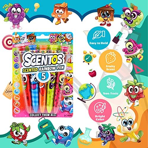 Ароматизирани Гел химикалки Scentos за деца - Многоцветни Химикалки в Различни цветове - Набор от гелевых дръжки