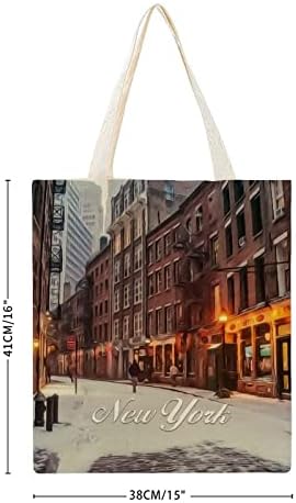 Ню Йорк Множество Чанта Градска Пътна Сгъваема Чанта за пазаруване Лятна Чанта за Жени, Момичета Подарък Учител Абитуриентски