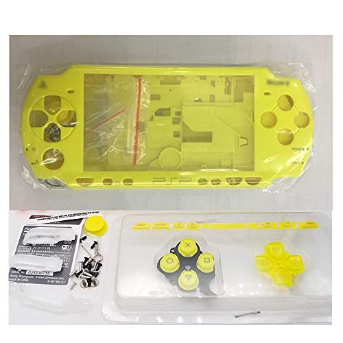 Замяна на капака на корпуса в колекцията с Копчета и гайки аксесоари за конзолата PSP 2000 PSP2000 (жълт)