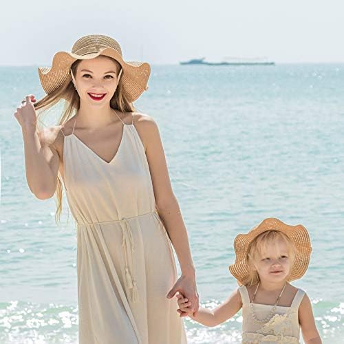 Дамски солнцезащитная сламена шапка NEARTIME с широка периферия, UV-UPF 50, лятна шапка, сгъваема плажна шапка