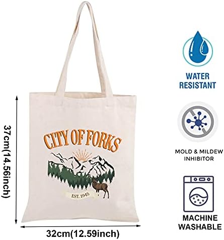 Подарък чанта TOBGBE Forks Washington за любителите на тв шоу (City of Forks Мъкна)