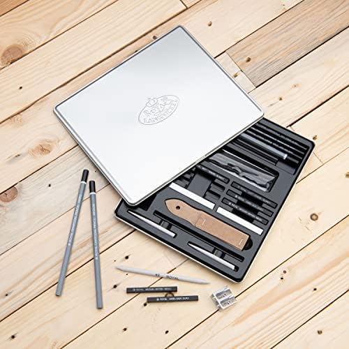 Комплект за рисуване на дървени въглища Royal & Langnickel Essentials (TM) Среден размер с калай